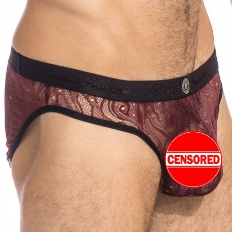 L'Homme invisible Enzo Sexy Back Briefs - Cherry Choco