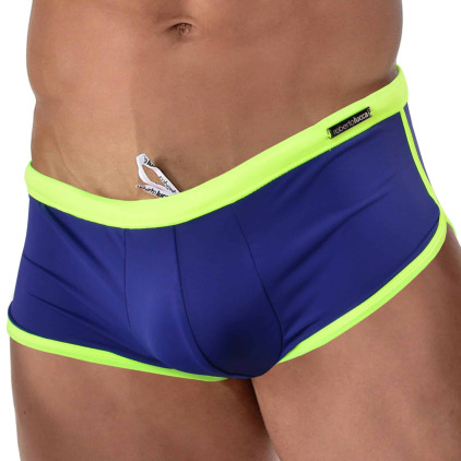 Roberto Lucca Shorty de Bain Bleu Marine - Jaune Fluo Roberto Lucca Shorty de Bain Bleu Marine - Jaune Fluo