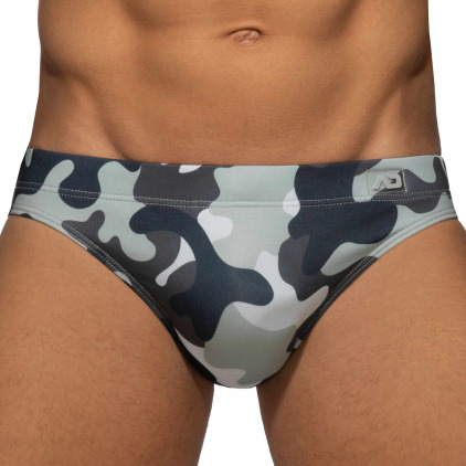 Addicted Slip de Bain Basic Camouflage Gris