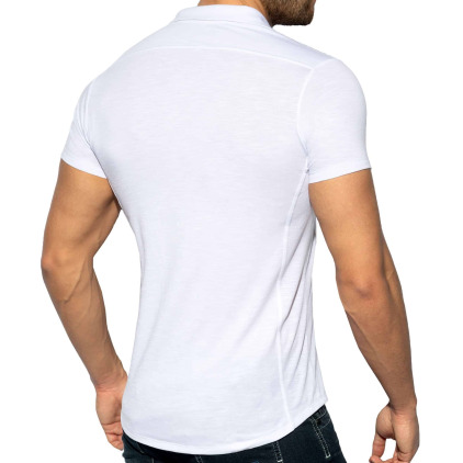 Chemisette Slim Fit Microfibre Blanche ES Collection