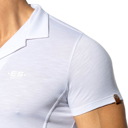 Chemisette Slim Fit Microfibre Blanche ES Collection
