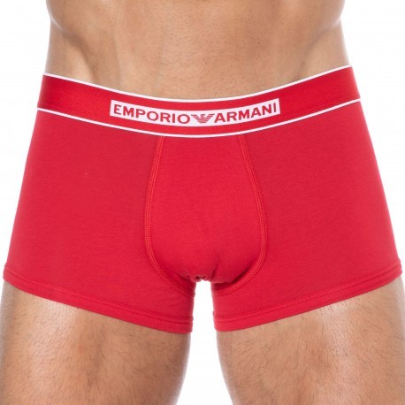 Emporio Armani New Icon Cotton Boxer Briefs - Red