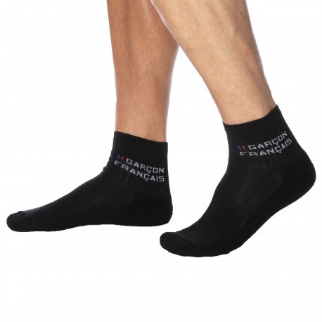 Garçon Français Ankle Socks - Black
