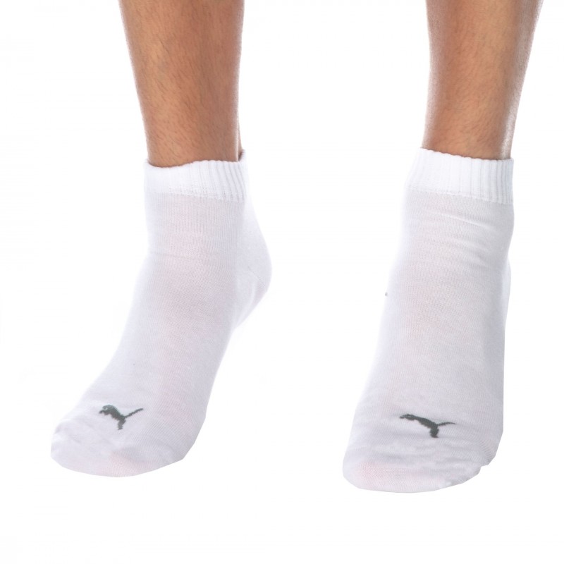 Puma 3-Pack Quarter Socks - Grey - White - Black