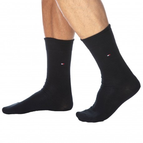 Tommy Hilfiger 2-Pack Dress Socks - Navy - Wide Stripes