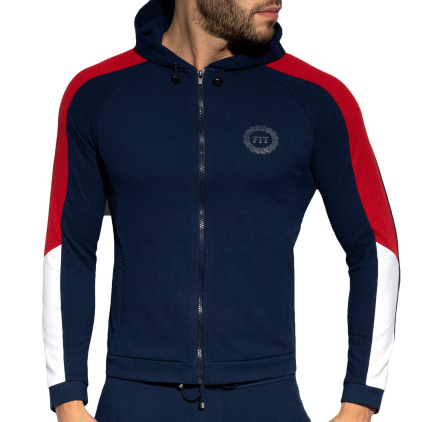 ES Collection Veste Sport Piquée FIT Bleu Marine
