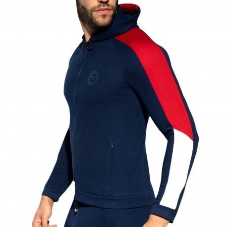 ES Collection Pique FIT Sport Hoody - Navy