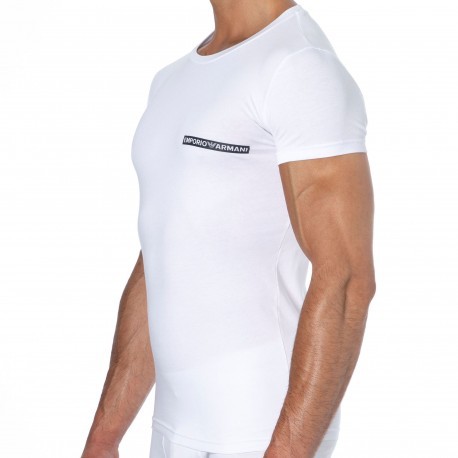 Emporio Armani T-Shirt New Icon Coton Blanc