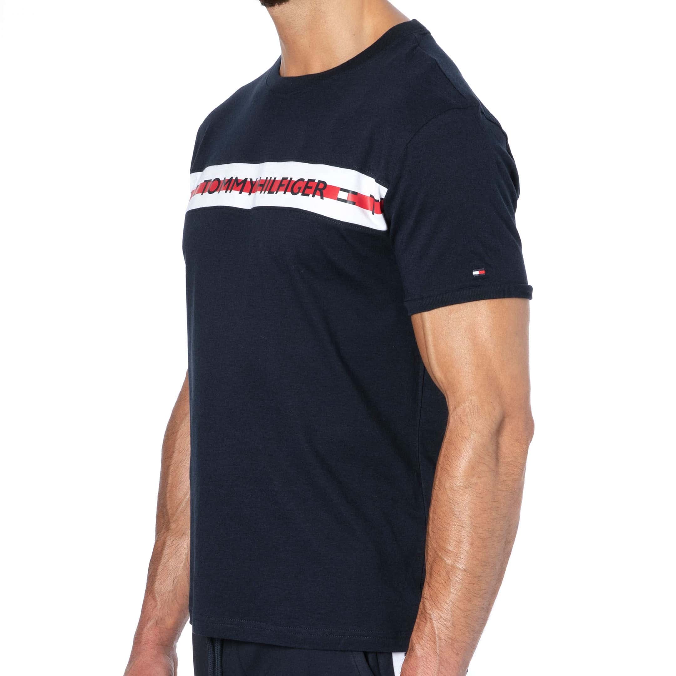 Tommy Hilfiger Logo Tape T Shirt Top Sellers, 56% OFF 
