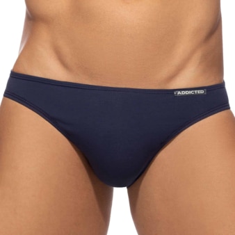 Lot de 3 Slips Bikini Coton Blanc - Bleu Marine - Gris Addicted