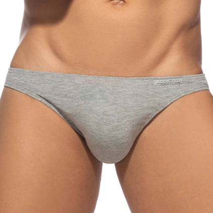 Lot de 3 Slips Bikini Coton Blanc - Bleu Marine - Gris Addicted