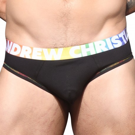 Andrew Christian Jock Strap Air Pride Coton Almost Naked Noir