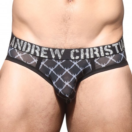Andrew Christian Slip Fil Barbelé Sheer Almost Naked