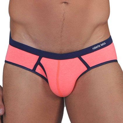 Roberto Lucca Slip Microfibre Rose Fluo - Marine Roberto Lucca Slip Microfibre Rose Fluo - Marine