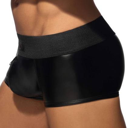 Boxer Front Zip Rub Cockring Noir AD Fetish