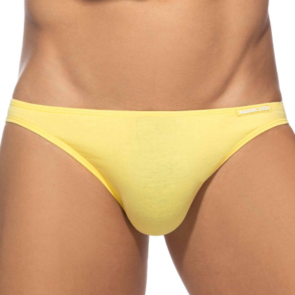 Slip Bikini Coton Jaune Addicted