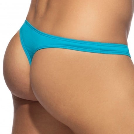 Addicted Cotton Thong - Turquoise