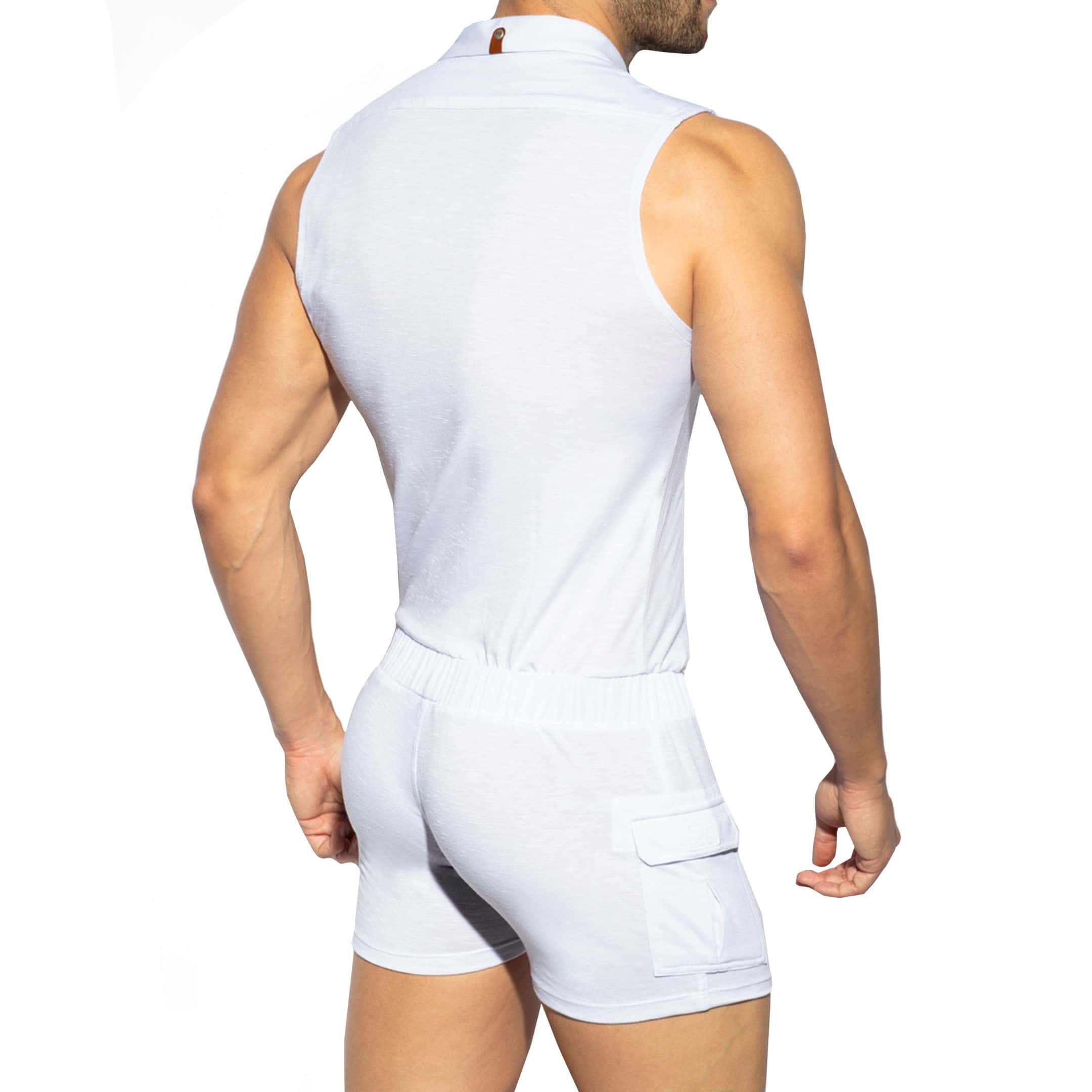 ES Collection Sleeveless Bodysuit - White