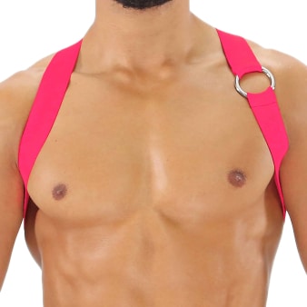 Harnais Elastique Party Boy Rose Fluo TOF Paris