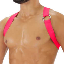Harnais Elastique Party Boy Rose Fluo TOF Paris