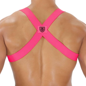 Harnais Elastique Party Boy Rose Fluo TOF Paris