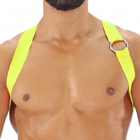 TOF Paris Party Boy Elastic Harness - Neon Yellow