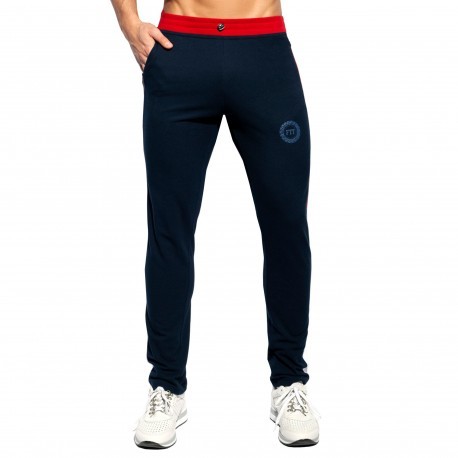 ES Collection Pantalon Sport FIT Piqué Bleu Marine