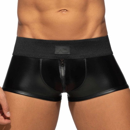 Boxer Cockring Allover Zip Rub Noir AD Fetish