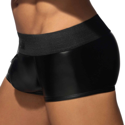 Boxer Cockring Allover Zip Rub Noir AD Fetish