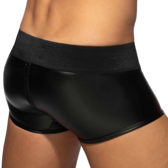 Boxer Cockring Allover Zip Rub Noir AD Fetish