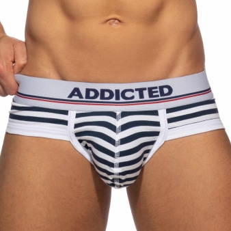 Slip Basic Colors Coton Marin - Blanc Addicted