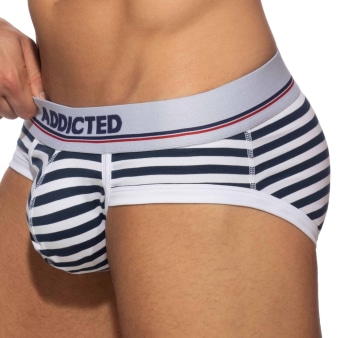 Slip Basic Colors Coton Marin - Blanc Addicted