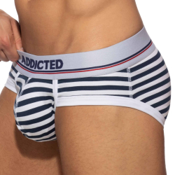Slip Basic Colors Coton Marin - Blanc Addicted