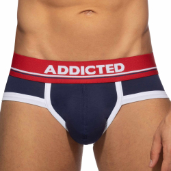 Slip Basic Colors Coton Bleu Marine - Rouge Addicted