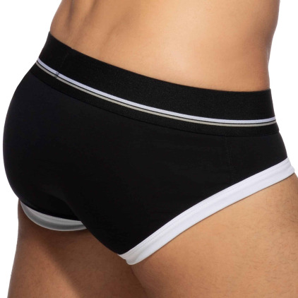 Slip Basic Colors Coton Noir - Blanc Addicted