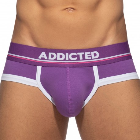 Addicted Basic Colors Cotton Briefs - Purple