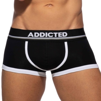 Shorty Basic Colors Coton Noir - Blanc Addicted
