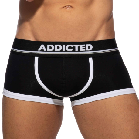 Addicted Basic Colors Cotton Trunks - Black - White