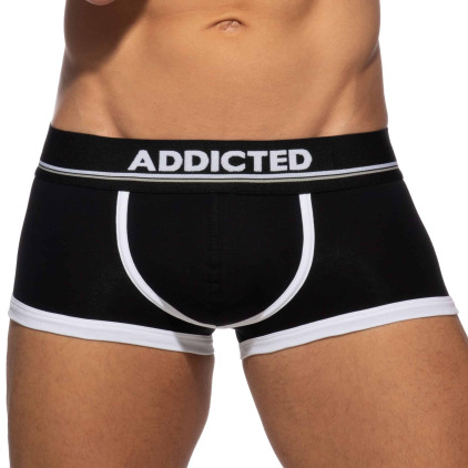 Shorty Basic Colors Coton Noir - Blanc Addicted
