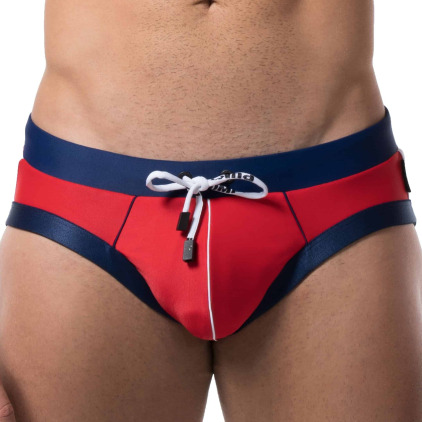 Pump! Slip de Bain Waterbrief Rouge - Marine Pump! Slip de Bain Waterbrief Rouge - Marine