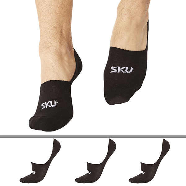 SKU 3-Pack No Show Socks - Black