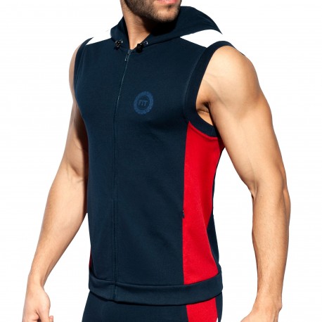 ES Collection Pique FIT sport Hoody - Navy