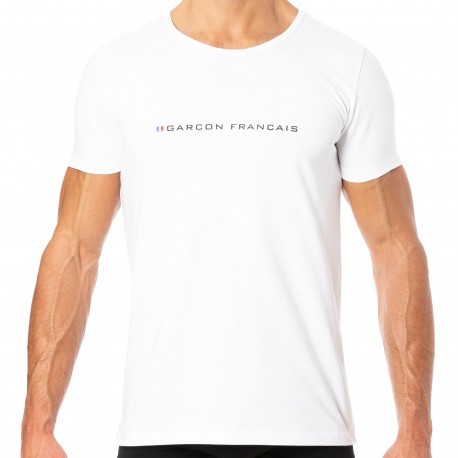 Garçon Français T-Shirt Logo Blanc