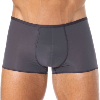 Boxer Court Temptation Plume Microfibre Gris Anthracite HOM