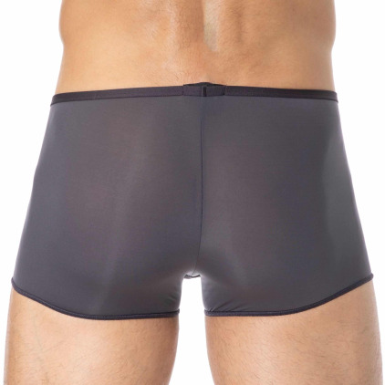 Boxer Court Temptation Plume Microfibre Gris Anthracite HOM