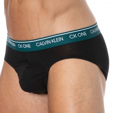 Calvin Klein Slip Ck One Coton Noir - Vert