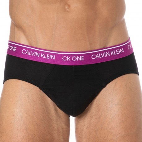 Calvin Klein Slip Ck One Coton Noir - Violet