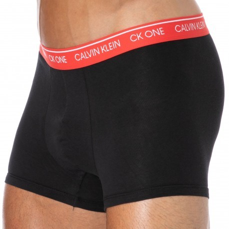 Calvin Klein Boxer Ck One Coton Noir - Rouge