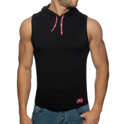 Débardeur à Capuche Bande Logo Noir Addicted