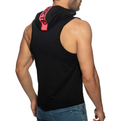 Débardeur à Capuche Bande Logo Noir Addicted